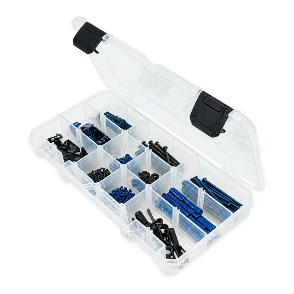 Tuff Tainer® Series 6707TE (T3003) Translucent 3 Compartment Box with Dividers