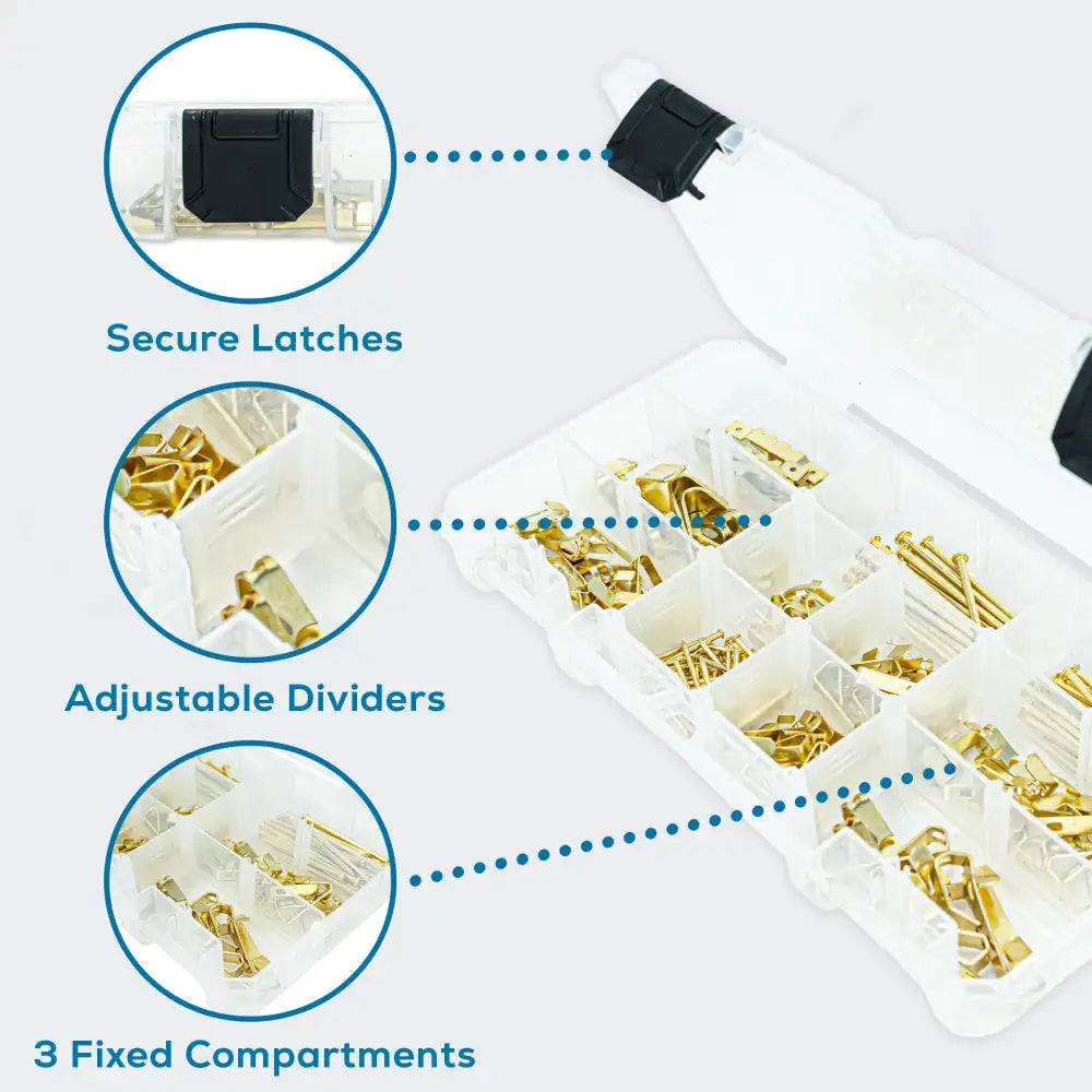Tuff Tainer® Series 6707TE (T3003) Translucent 3 Compartment Box with Dividers