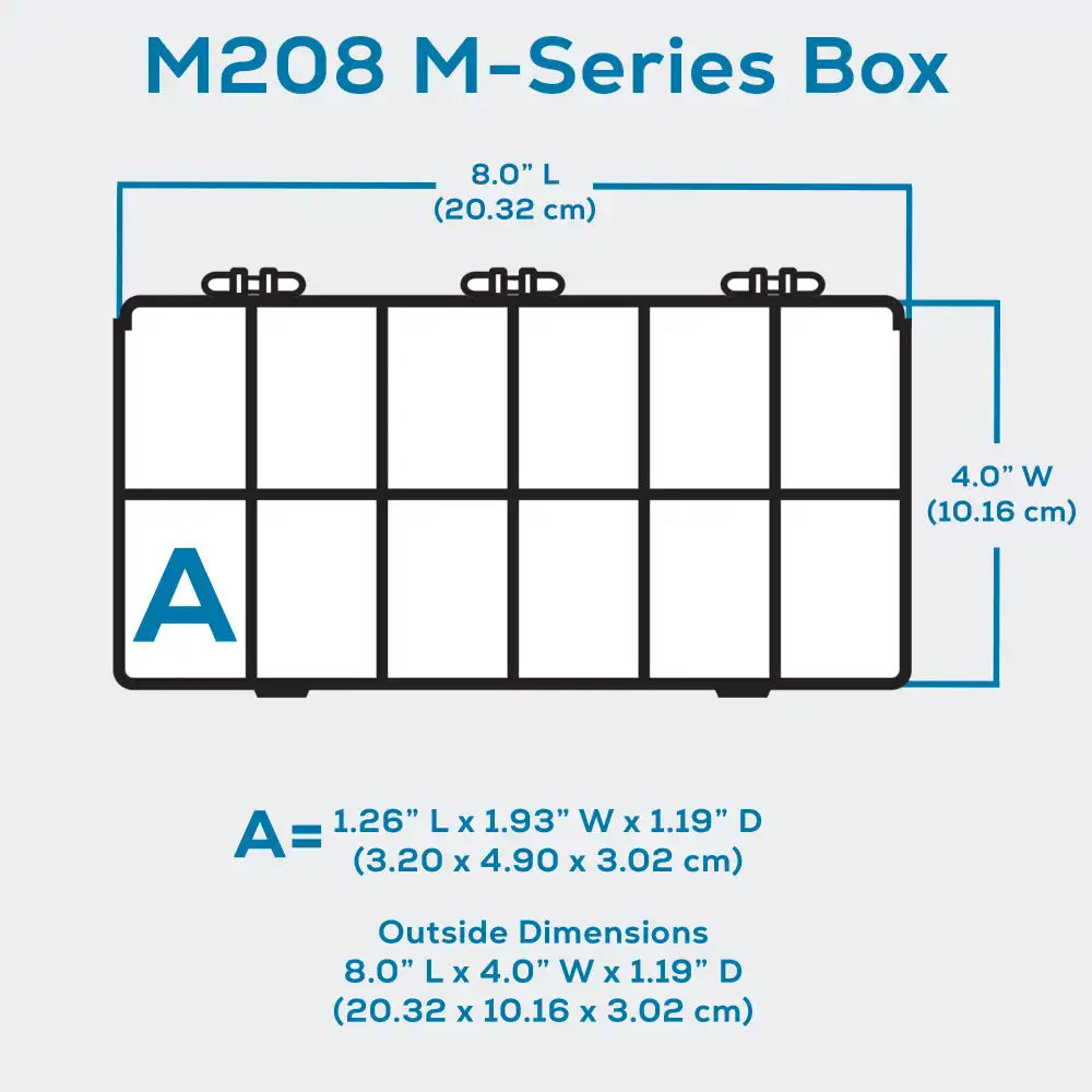 M-Series 6696TF (M208) Opaque Safety Yellow 12 Compartment Box
