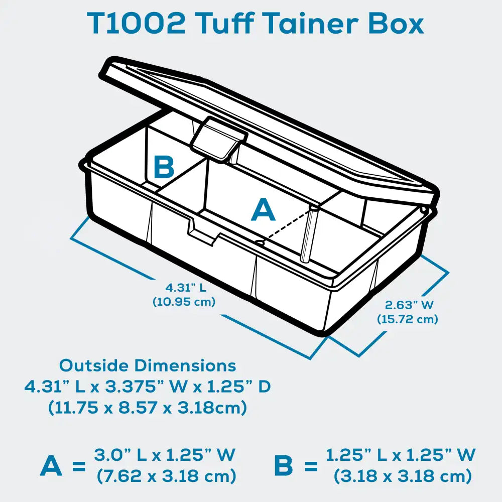 Tuff Tainer® Series 6709TE (T1002) Translucent 4 Compartment Box with Dividers