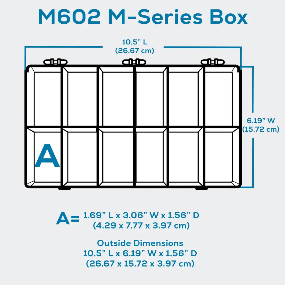 M-Series 6708TF (M602) Opaque Safety Yellow 12 Compartment Box