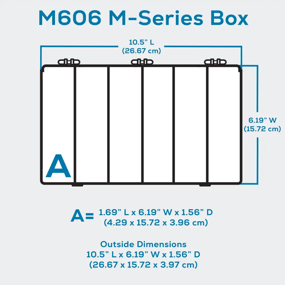 M-Series 6710TF (M606) Opaque Safety Yellow 6 Compartment Box