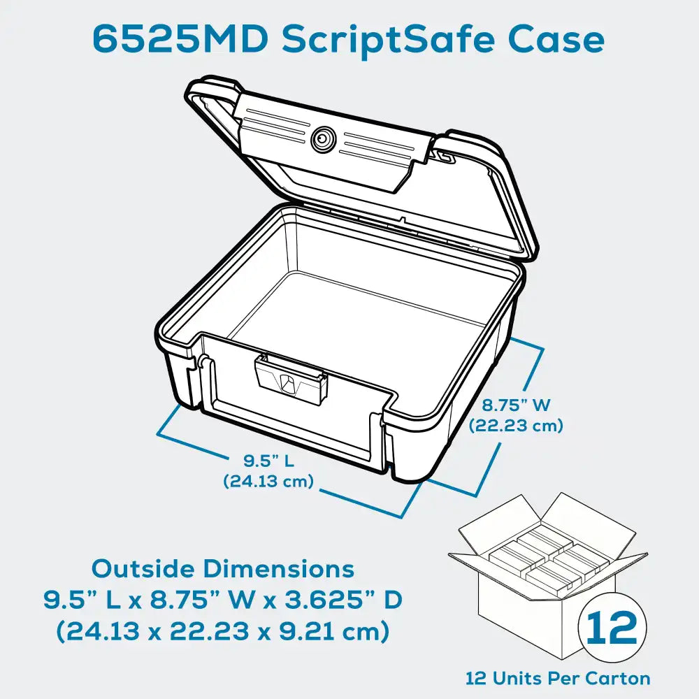 ScriptSafe® 6525MD Secure Open Core Medical Case