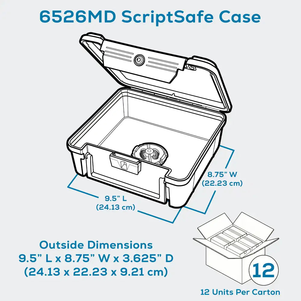 ScriptSafe® 6526MD Secure Open Core Medical Case w/Lock-Down Feature