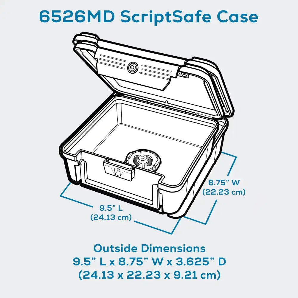 ScriptSafe® 6526MD Secure Open Core Medical Case w/Lock-Down Feature