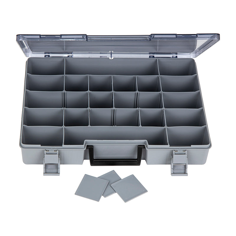 6770PA (724-2) Small Industrial Satchel Compartment Case showing front open view with dividers