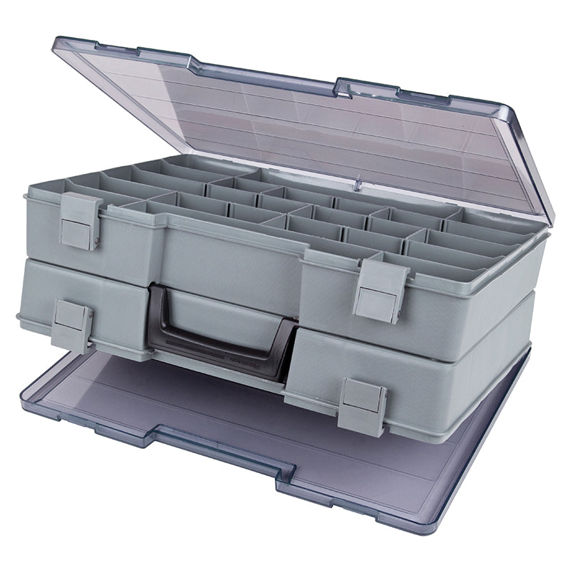 double sided cantilever tackle box Double-Sided Small Industrial Satchel 6772AD (748-2) Compartment Case