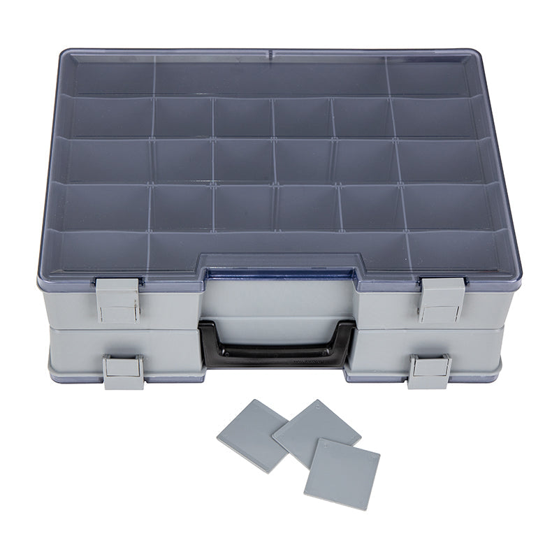 6772AD (748-2) Double-sided Small Industrial Satchel Compartment Case shown closed front facing