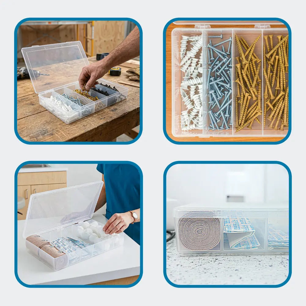 T-Series 6710TE (T606) Translucent 6 Compartment Box