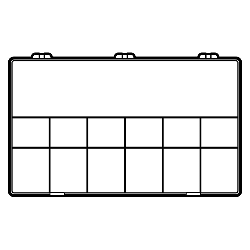6668CB (A623) A-Series 13 compartment box from above view