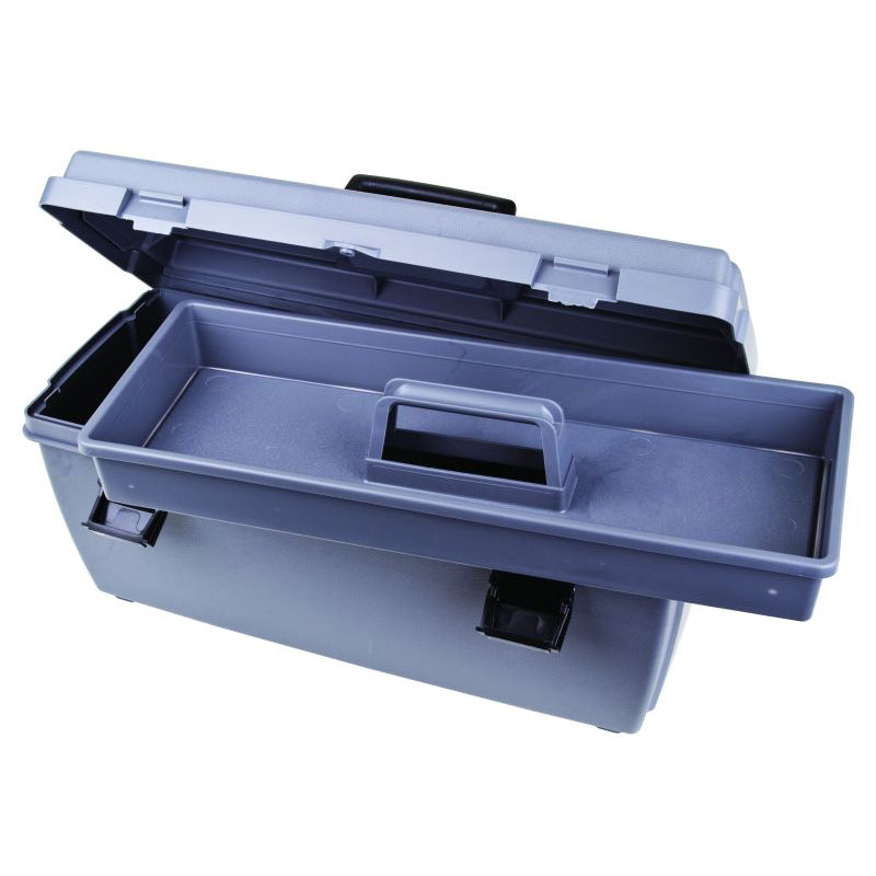 Gray Utility Box 6757HS (19800-2) with Open Interior & Lift-Out Tray