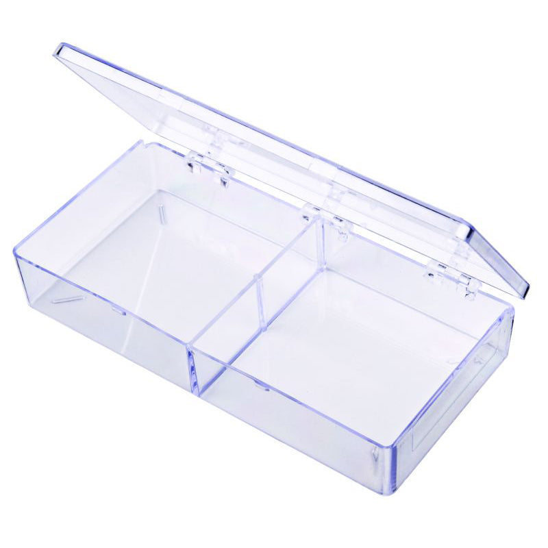A-Series 6628CB (A214) Crystal Clear 2 Compartment Box
