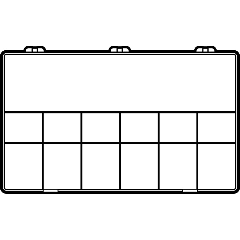 6668KB (K623) K-Series 13 compartment box top view