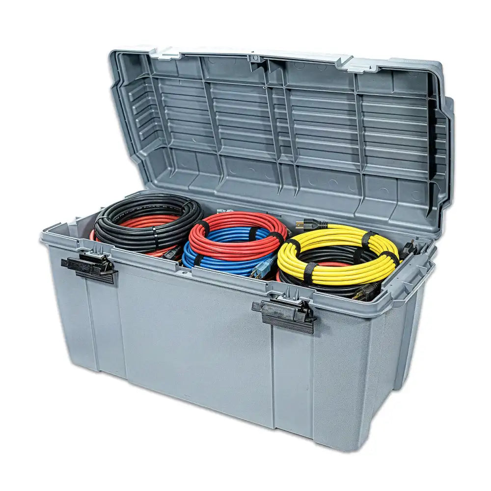 Gray Utility Box 6754TC (27800-2) with Open Interior & Lift-Out Tray