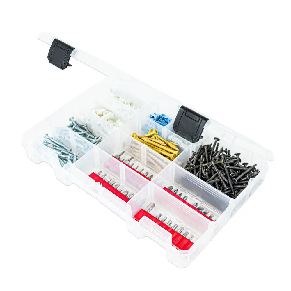 Tuff Tainer® Series 6744TE (T4004) Translucent 5 Compartment Box with Dividers