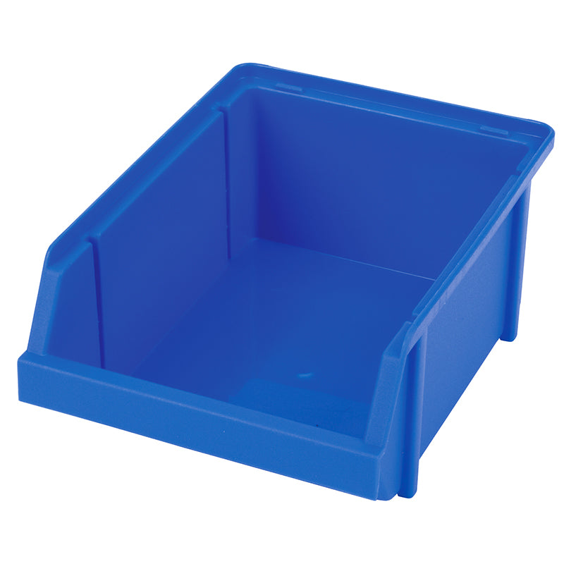 6795BB (120B) Blue Storage Bin - Angled Front View