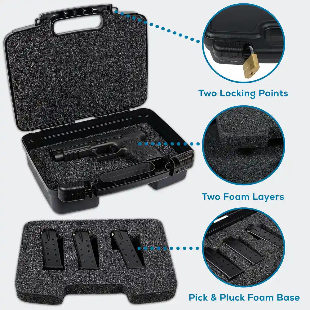 Tradesman™ 12 Inch Black Case 6777TF with Foam Interior - 25/75 Lid to Base Split