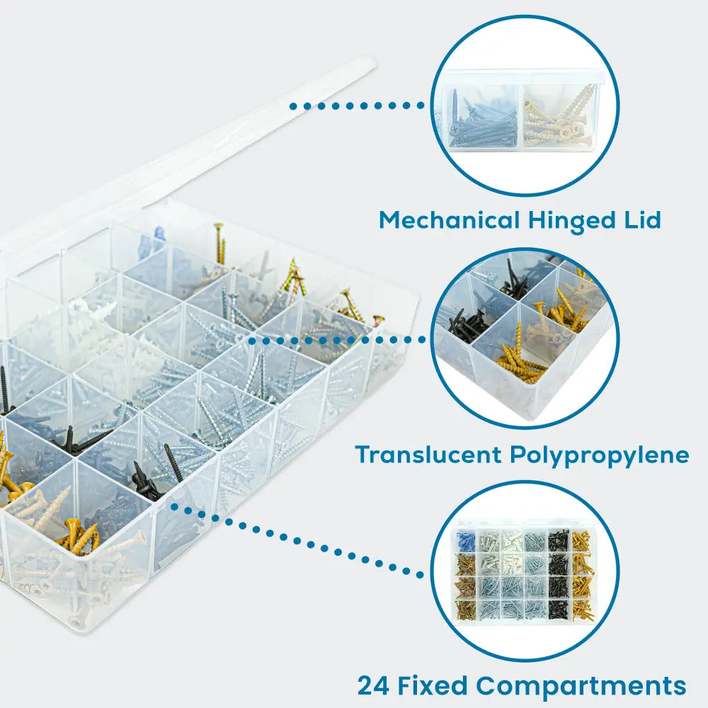 T-Series 6726TE (T824) Translucent 24 Compartment Box