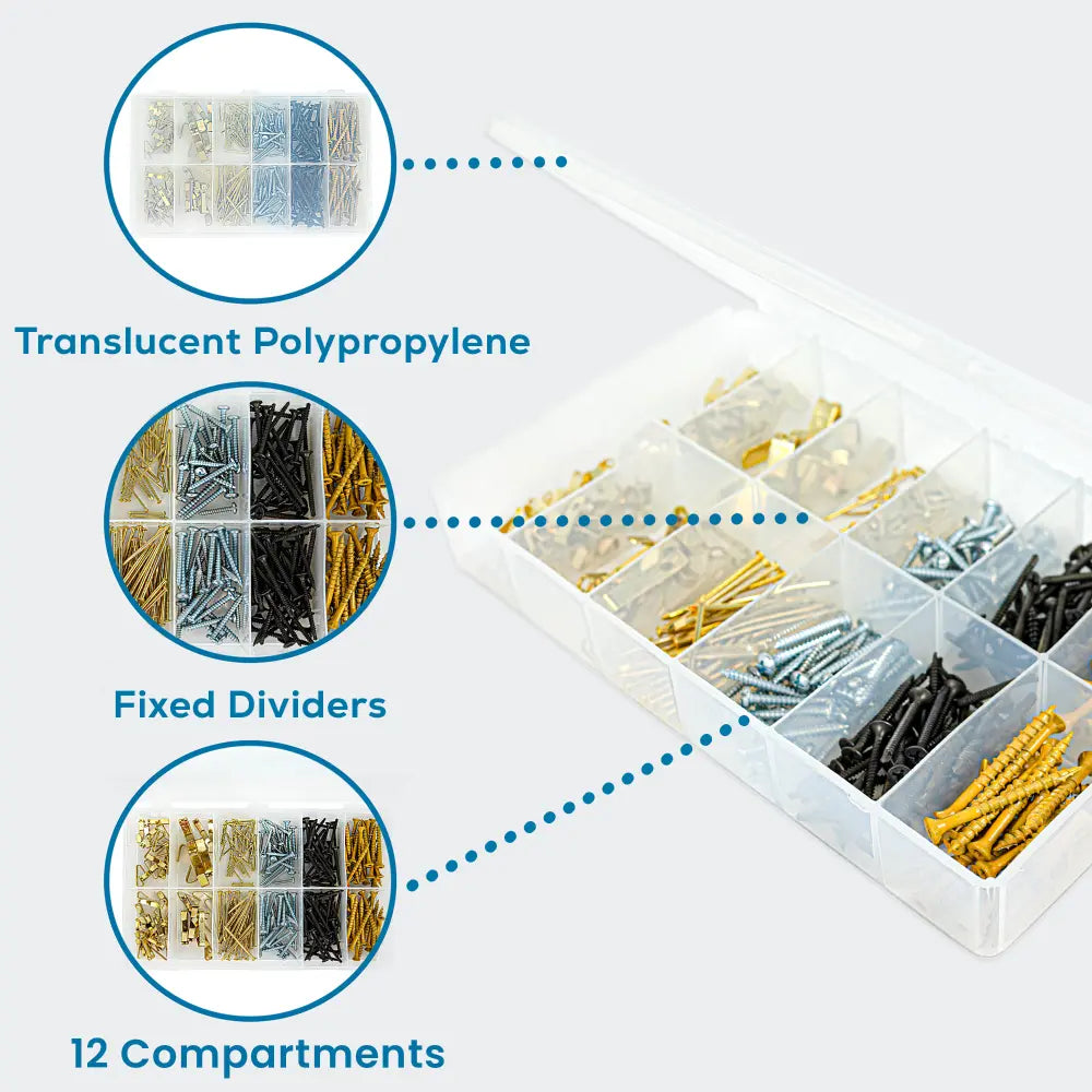 T-Series 6708TE (T602) Translucent 12 Compartment Box