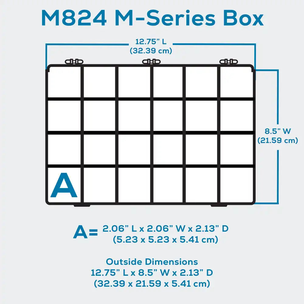 M-Series 6726TF (M824) Opaque Safety Yellow 24 Compartment Box