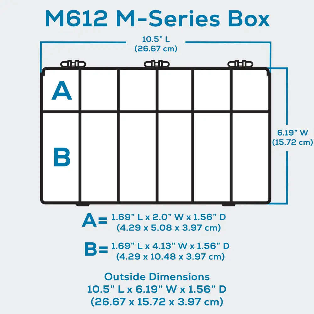 M-Series 6712TF (M612) Opaque Safety Yellow 12 Compartment Box