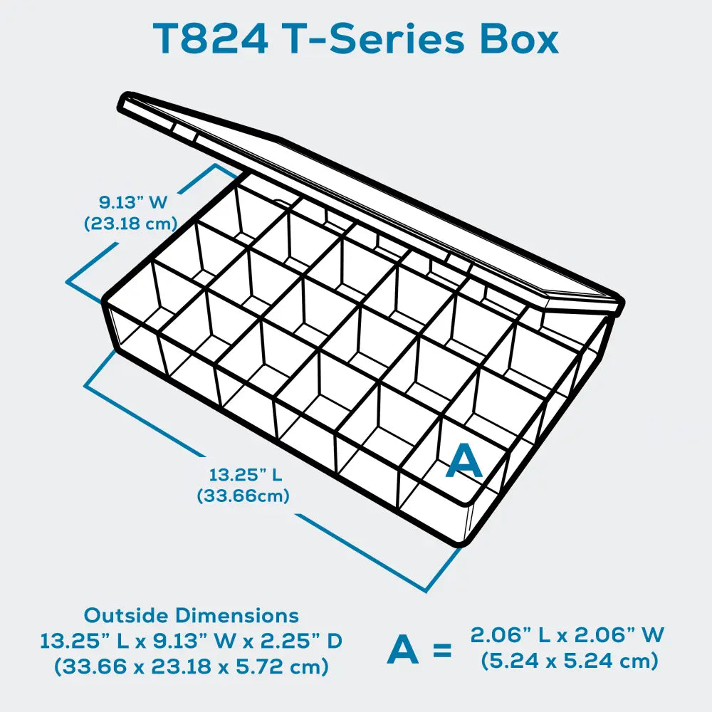 T-Series 6726TE (T824) Translucent 24 Compartment Box