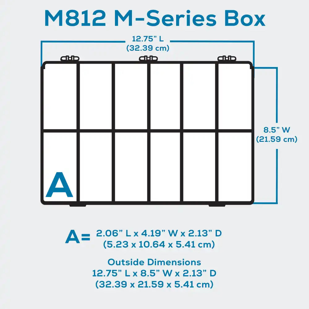 M-Series 6722TF (M812) Opaque Safety Yellow 12 Compartment Box