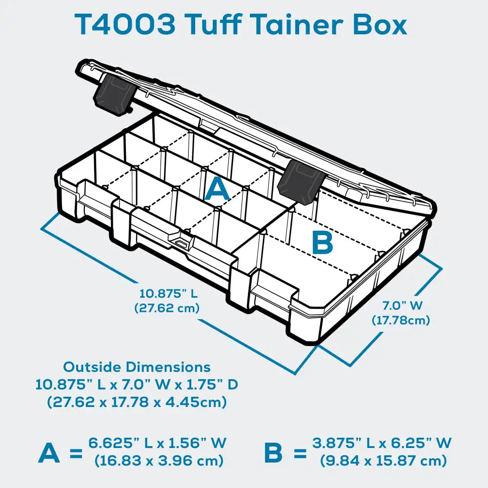 Tuff Tainer® Series 6744TE (T4004) Translucent 5 Compartment Box with Dividers