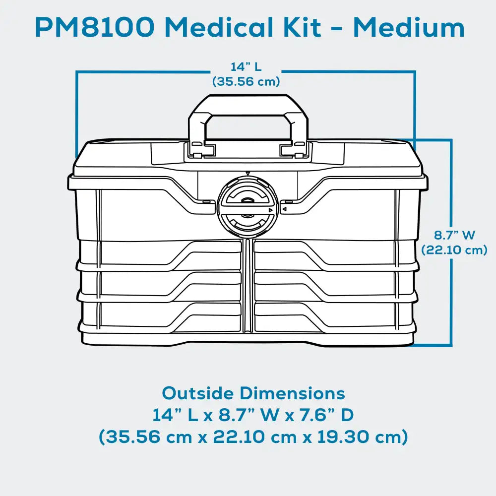 NextMed™ 6788PM (PM8100) 4 Tray First Aid Medical Case