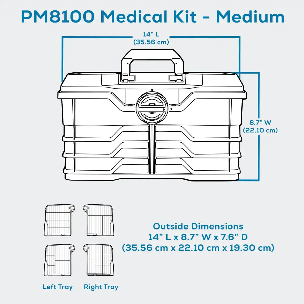 NextMed™ 6788PM (PM8100) 4 Tray First Aid Medical Case