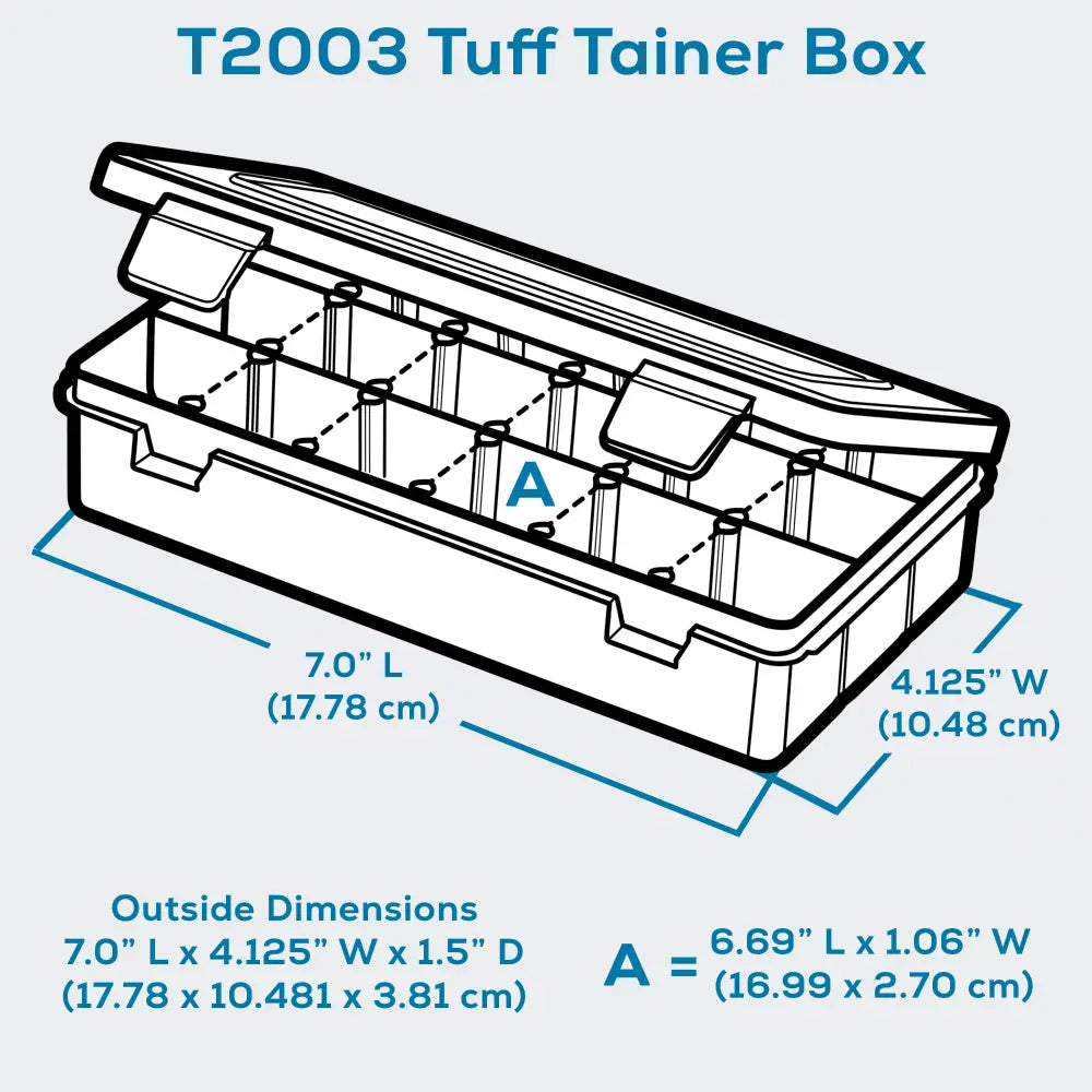Tuff Tainer® Series 6703TE (T2003) Translucent 3 Compartment Box with Dividers