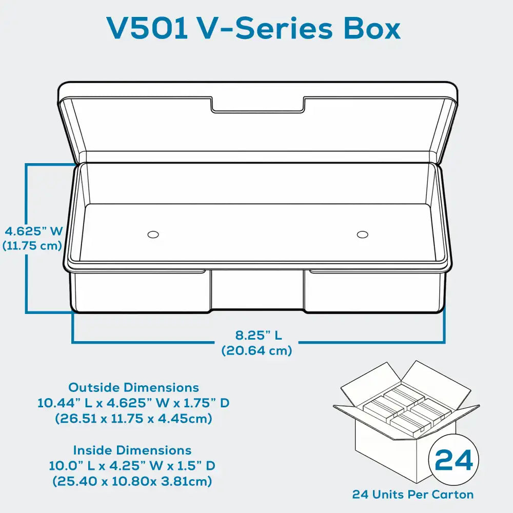 V-Series 6160VB (V501) Opaque Taupe 1 Compartment Box
