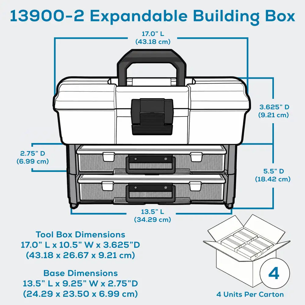 Expandable Building Box 6730HS (13900-2) Includes 2 Trays & IDS™ Boxes