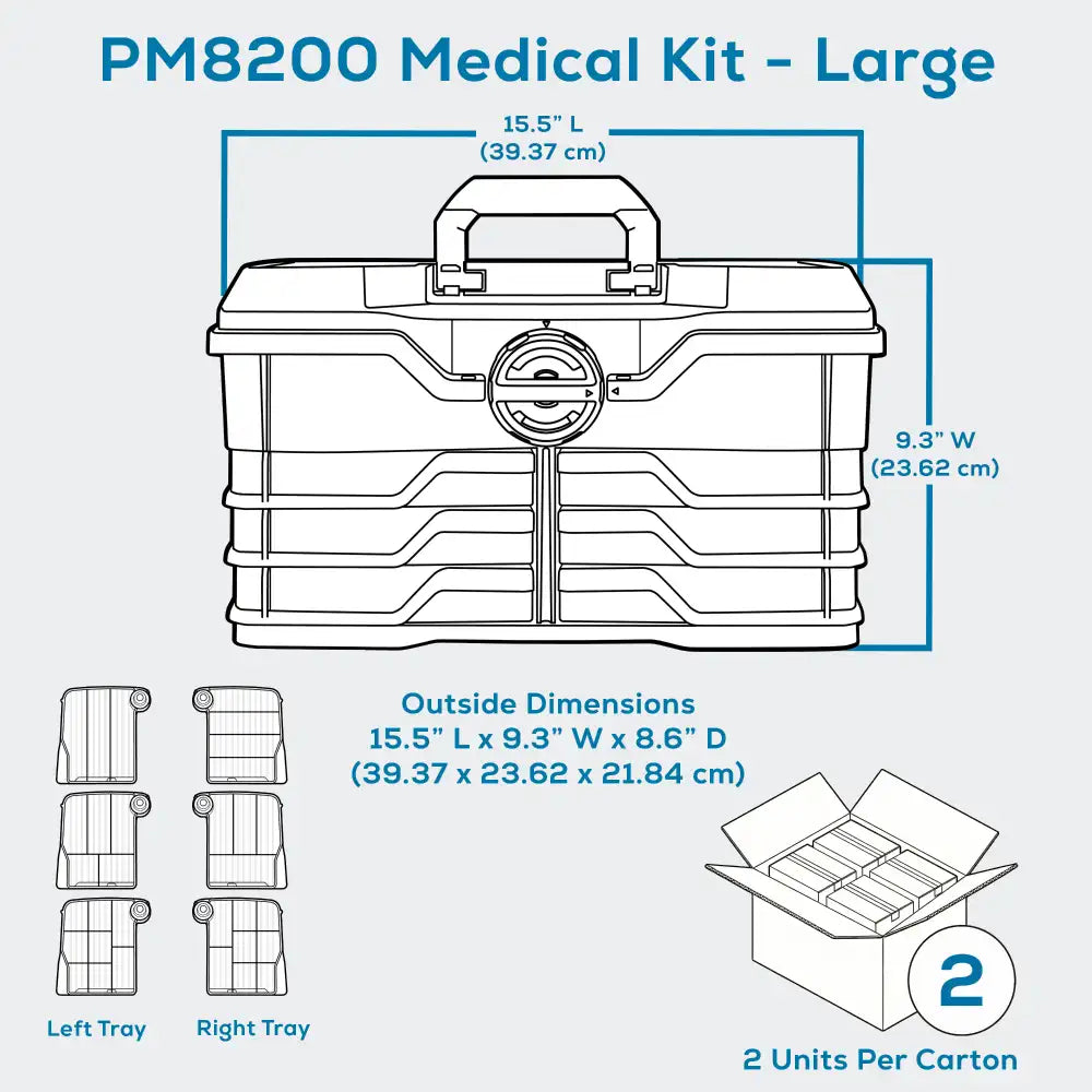NextMed™ 6799PM (PM8200) 6 Tray First Aid Medical Case