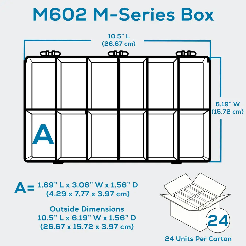 M-Series 6708TF (M602) Opaque Safety Yellow 12 Compartment Box