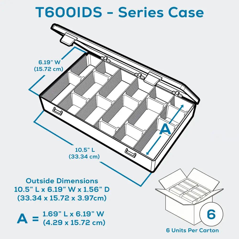 IDS™ Series 6719ID (T600) 6 Compartment Box with 10 IDS Dividers