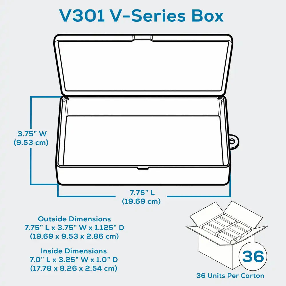 V-Series 6142VB (V301) Opaque Orange 1 Compartment Box