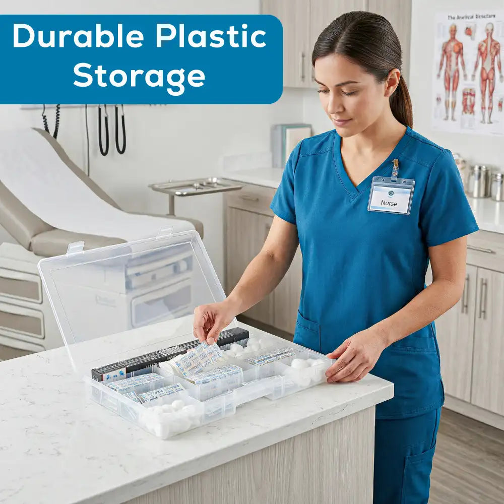 Tuff Tainer® Series 6760TE (T6004) Translucent 6 Compartment Box with Dividers