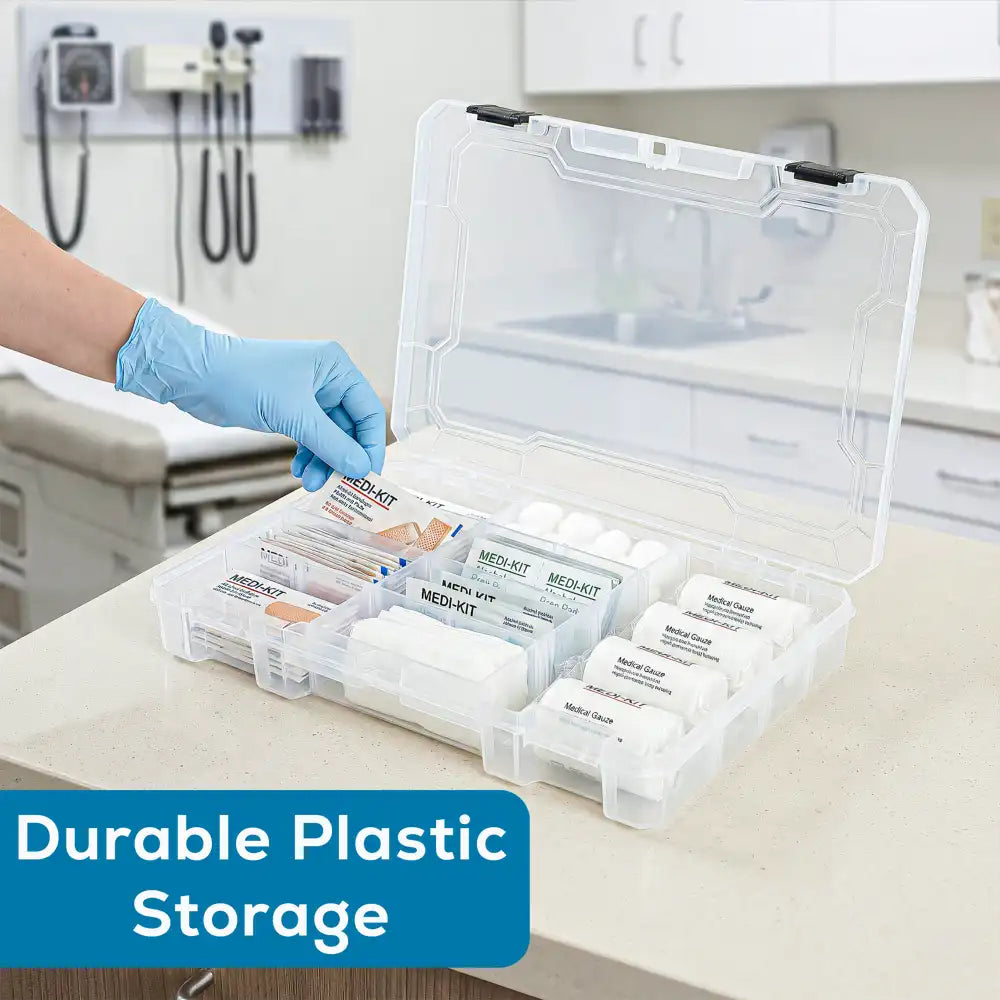 Tuff Tainer® Series 6744TE (T4004) Translucent 5 Compartment Box with Dividers