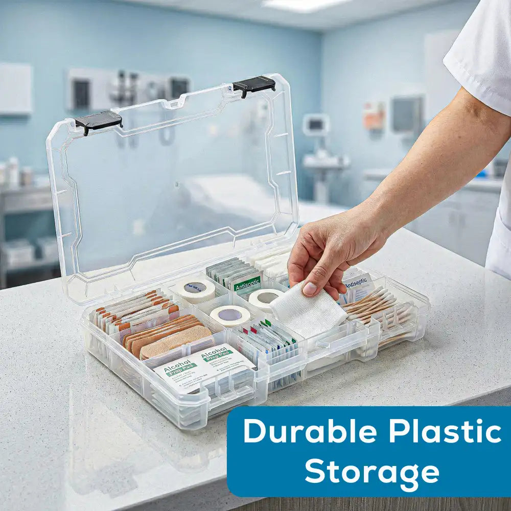 Tuff Tainer® Series 6707TE (T3003) Translucent 3 Compartment Box with Dividers