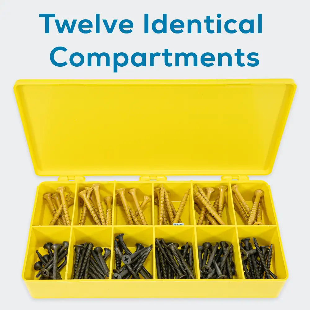 M-Series 6696TF (M208) Opaque Safety Yellow 12 Compartment Box