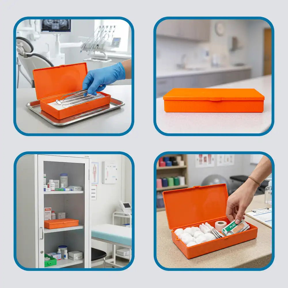 V-Series 6142VB (V301) Opaque Orange 1 Compartment Box