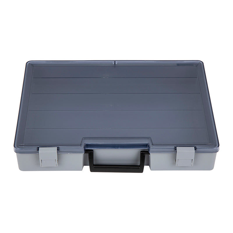 6771UA (711-2) Small Industrial Satchel Compartment Case showing front closed view on base