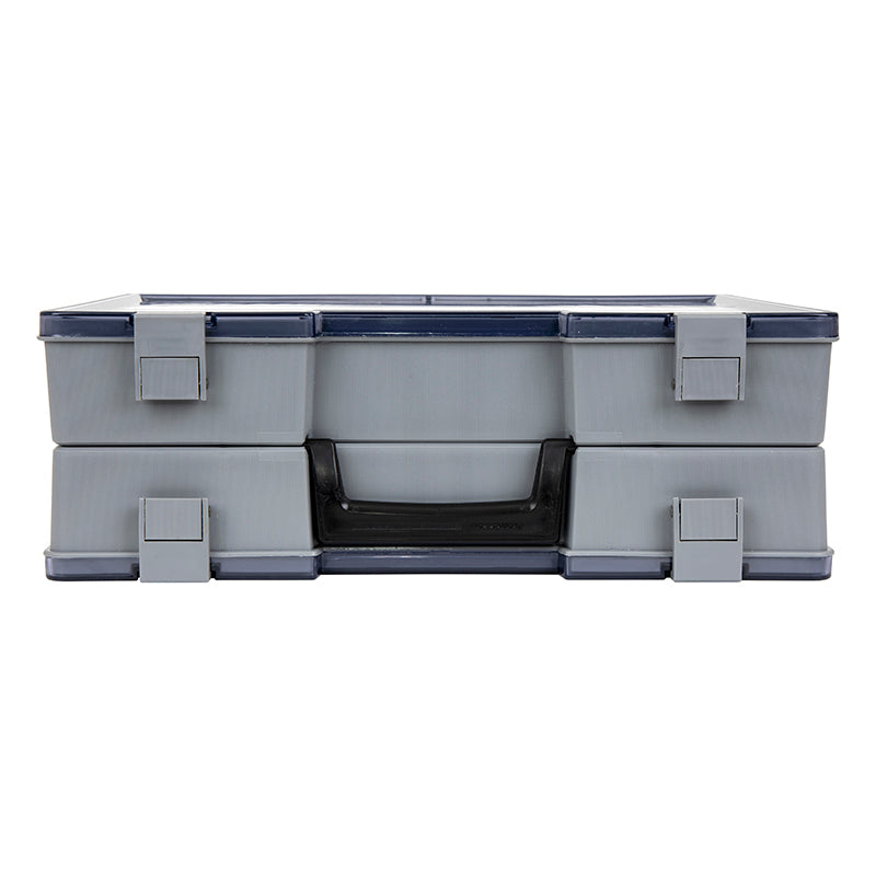 6773AB (725-2) Double-sided Small Industrial Satchel Compartment Case handle and latch view