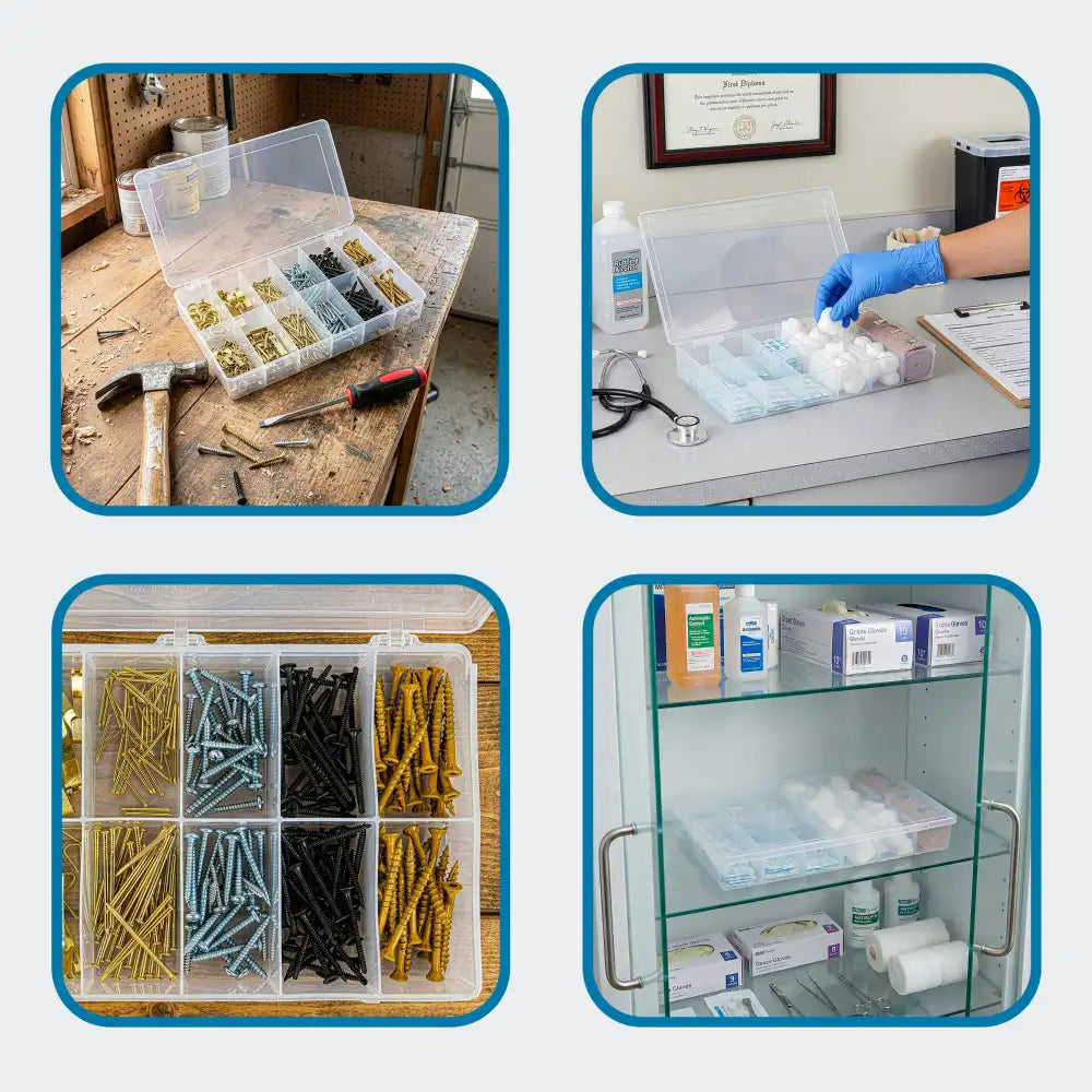 T-Series 6708TE (T602) Translucent 12 Compartment Box