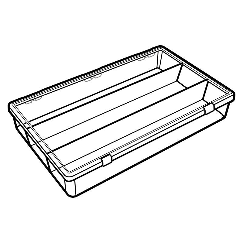 6656CB (A603) A-Series 3 compartment box closed view