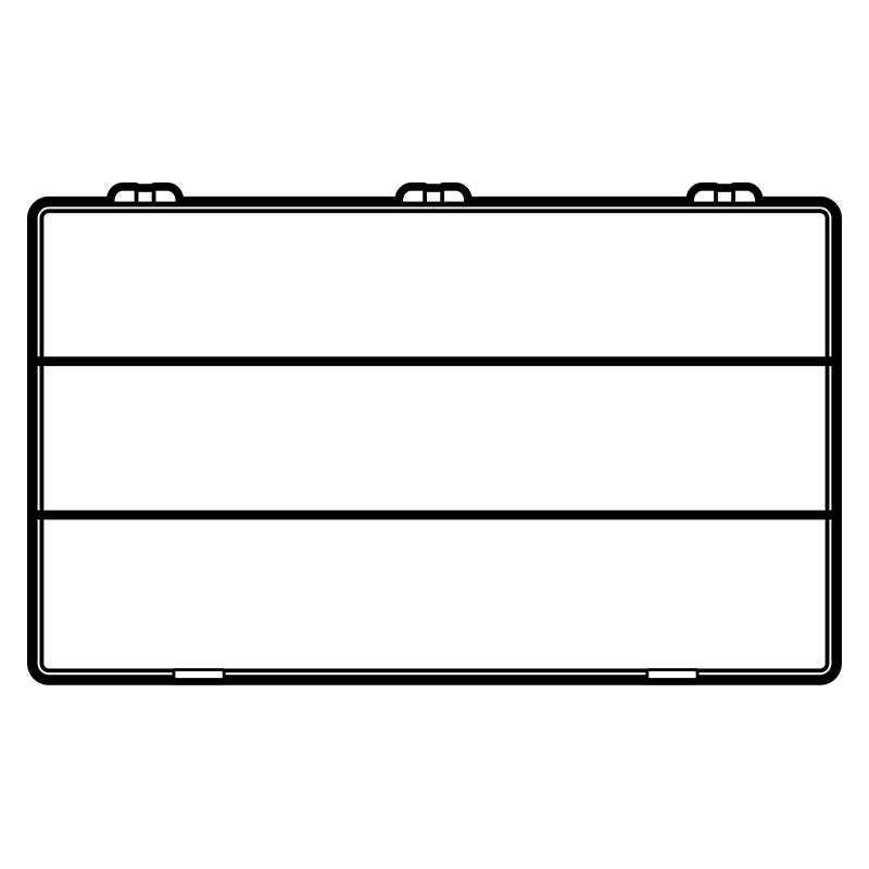 6656CB (A603) A-Series 3 compartment box from above view