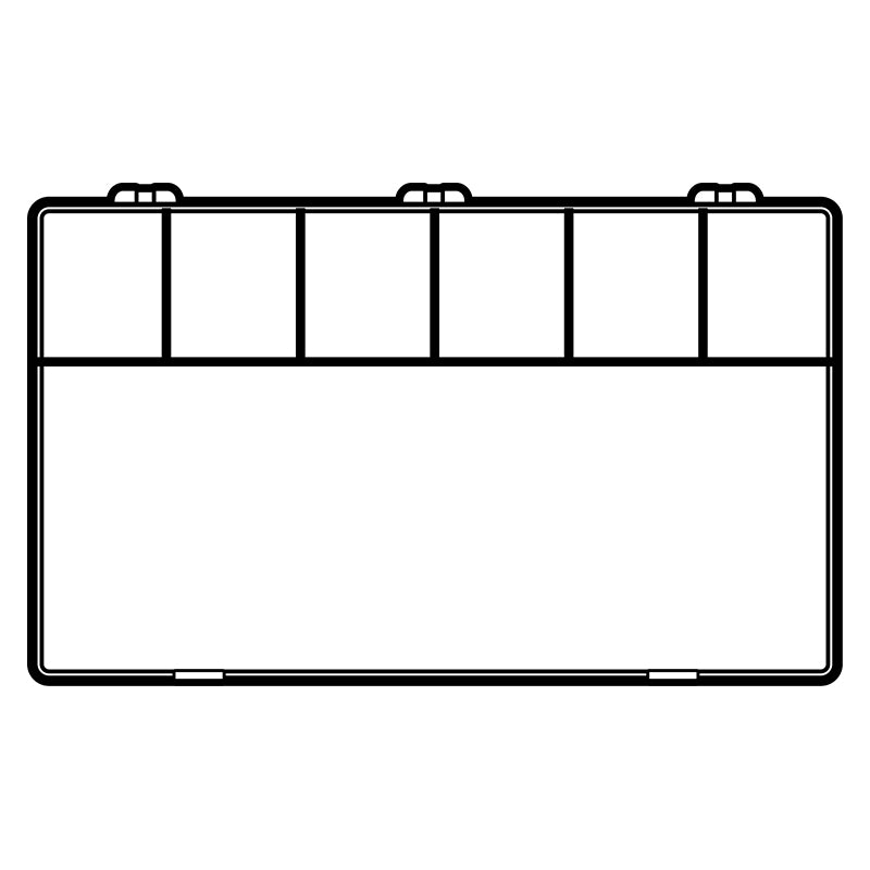 6660CB (A607) A-Series 7 compartment box from above  view