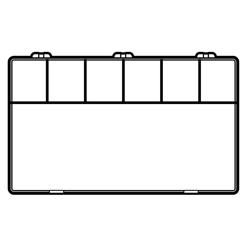 6660CB (A607) A-Series 7 compartment box from above  view