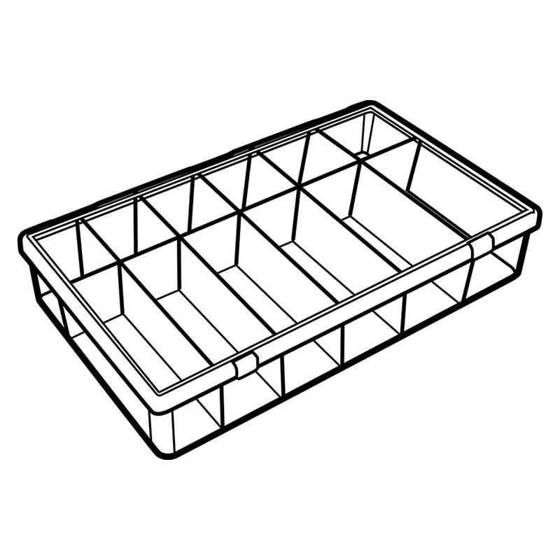 6662DB (A612D) 12 Compartment A-Series Deep Compartment Box - closed view